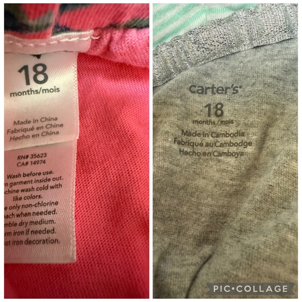 Carter's Toddler Girls Hoodie and Floral Skirt Outfit Size 18 Months